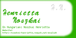 henrietta noszkai business card